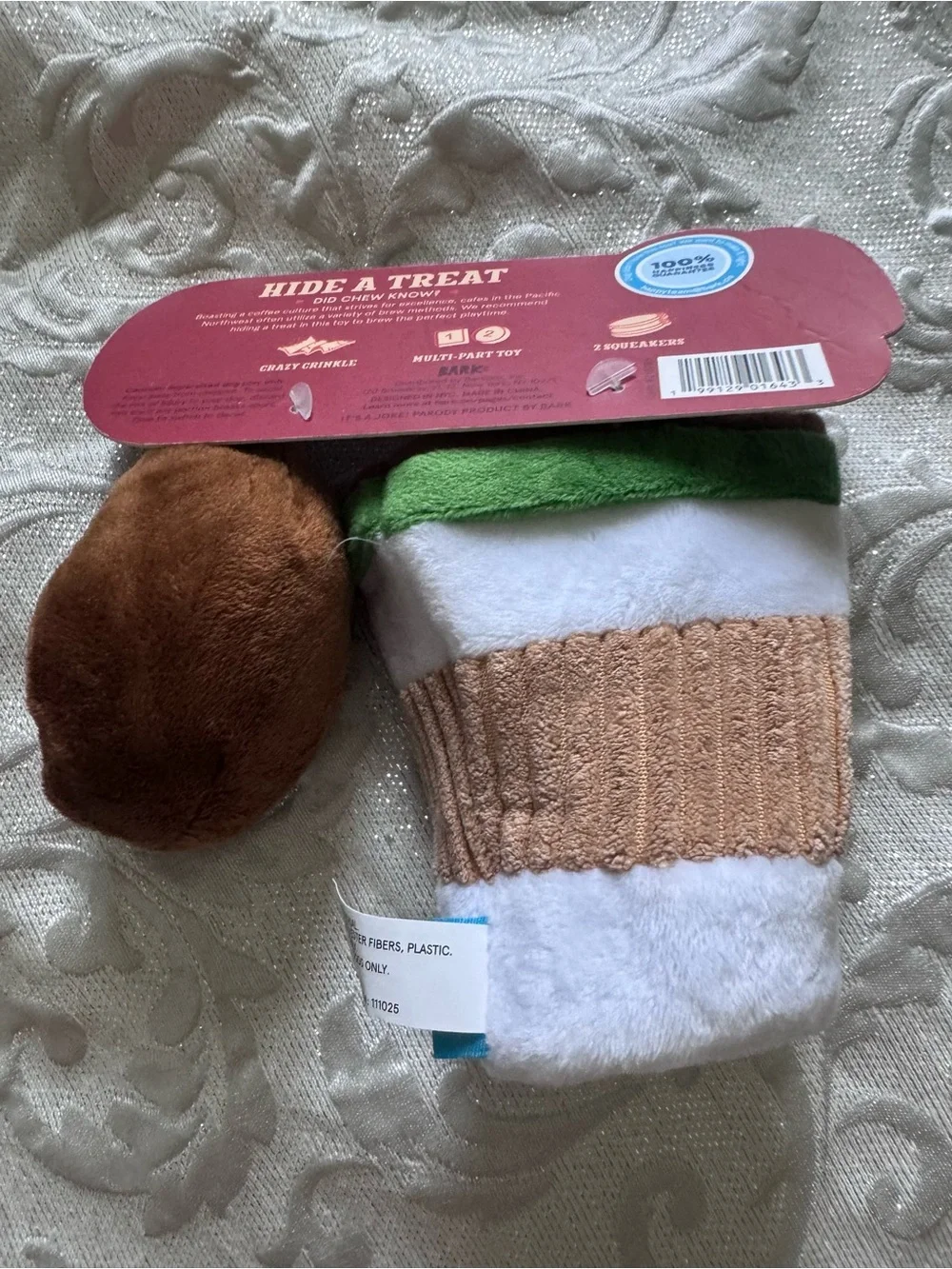 BARK Pup’s Place Coffee - Dog Toy Size Small/Medium